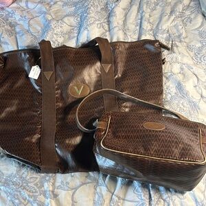 Brown monogram Valentino tote bag and Crossbody!